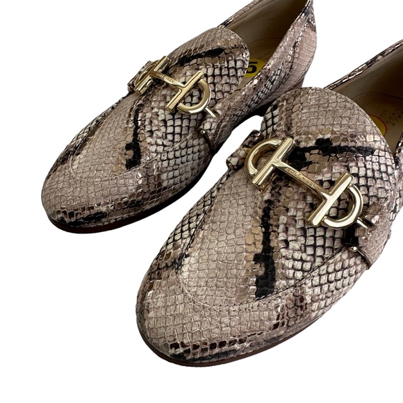 NEW Cole Haan Snake Print Embossed Leather Loafers Slip-On Flats Shoes Size 5 - Picture 3 of 9